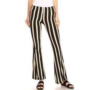 Vibe Apparel Striped Flare Pants NWT FESTIVAL